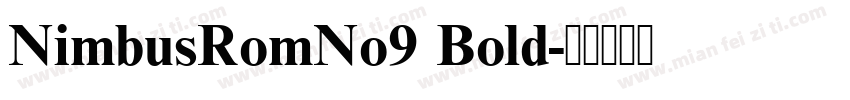 NimbusRomNo9 Bold字体转换